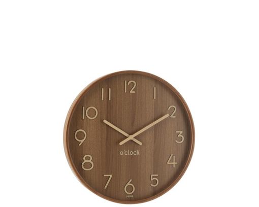Wanduhr, braun Holz, Ø ca. 53cm - braun - 1