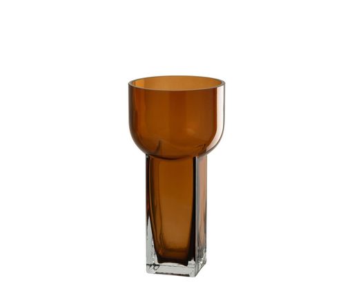 Vase "Carol", ca.13x26 cm, braun Glas - braun - 1