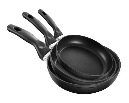 3-teiliges Pfannenset "Panarea" aus Aluminium - Schwarz - 2