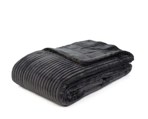 Decke Cord, ca. 150x200 cm, anthrazit - Anthrazit - 1