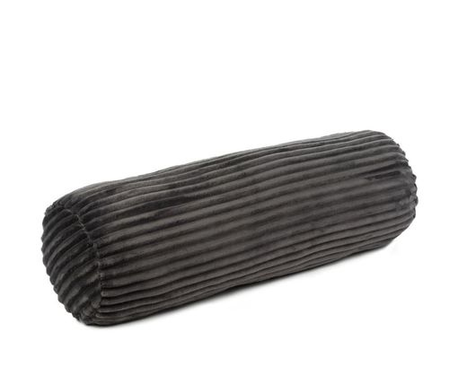Kissenrolle, Cord, ca. 70x22 cm, grau - Dunkelgrau - 1