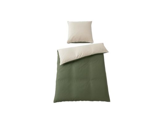 Interliving Bettwäsche 9128, Wendebettwäsche Olive, Satin, ca. 135x200cm - Olive - 1