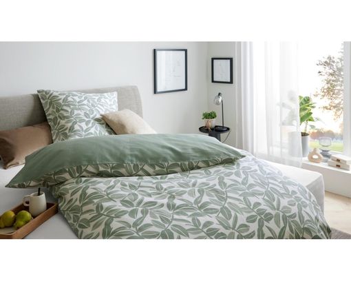 Interliving Bettwäsche 9131, Satin, ca. 135x200 cm - Salbei - 1