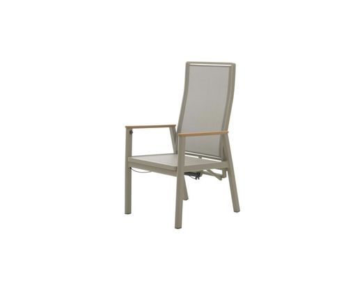 Interliving Positionsstuhl 7014, inkl. Sitzauflage, Teak-Armlehnen - Sintered Stone / Taupe - 4