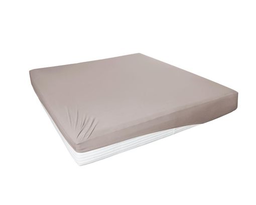 Elastan-Feinjersey Spannbettlaken, grau, ca. 100x200 cm - Kiesel - 1