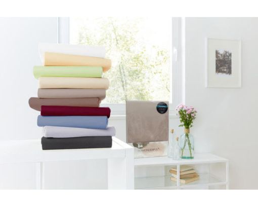 Elastan-Feinjersey-Spannbettlaken, anthrazit, ca. 150x200 cm - Anthrazit - 2