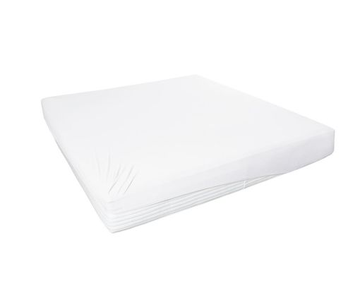 Elastan-Feinjersey-Spannbettlaken, Weiß, ca. 190x200 cm - Weiß - 1