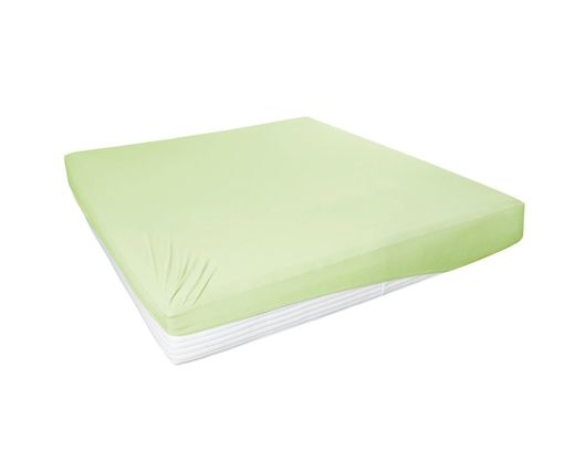 Elastan-Feinjersey-Spannbettlaken, gelb, ca. 190x200 cm - Limone - 1