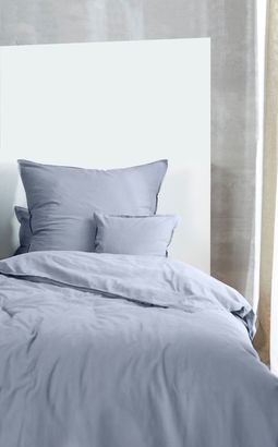 Renforce Bettwäschegarnitur "Stonewash" blau, ca. 155x220 cm - Denim - 1
