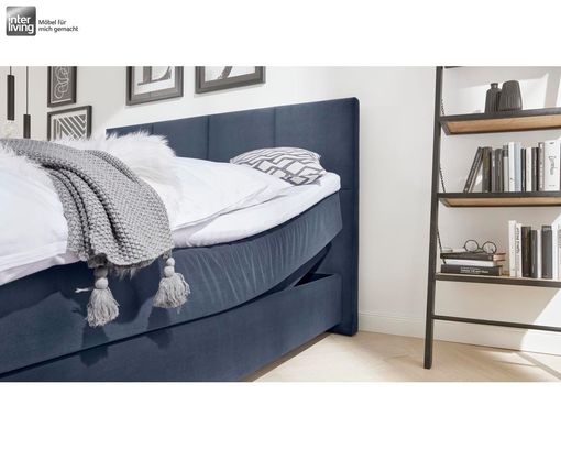 Interliving 1410 Boxspringbett dunkelblau, 180x200 cm - Dunkelblau - 3