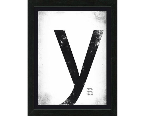 Kunstdruck "Yippie" gerahmt, ca. 55x75 cm - Schwarz / Weiß - 1