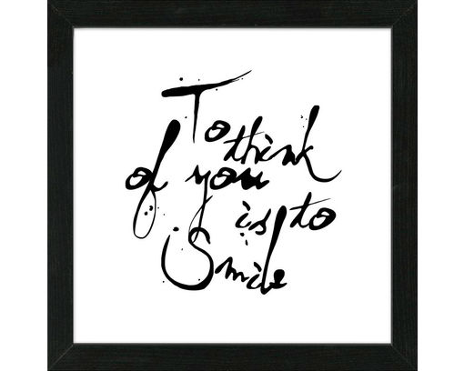 Wandbild "To think of you" ca. 35x35 cm - Schwarz / Weiß - 1