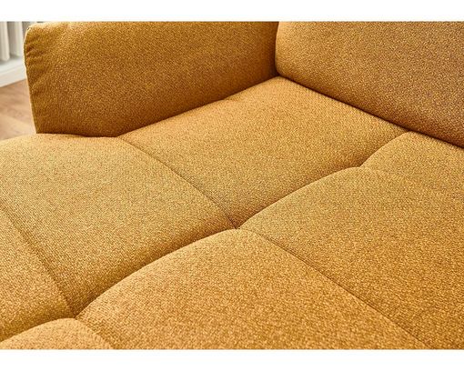 Loveseat, leger "Stockholm", gelb - Mustard - 3