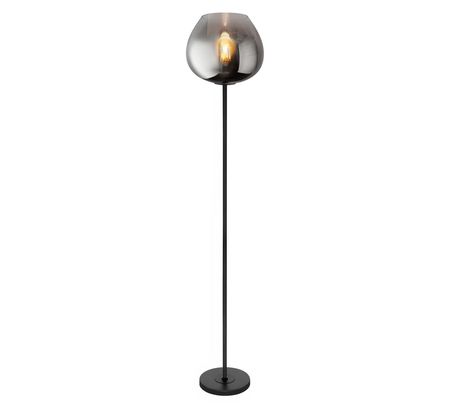 Stehlampe "Maxy", Metall, Rauchglas - Schwarz - 1