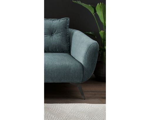 3-er Sofa "Berlin" blau/türkis - blau/türkis - 5