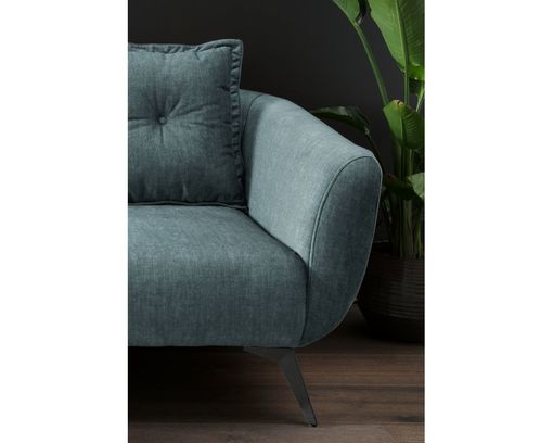 2,5 er Sofa "Berlin" blau/türkis - blau/türkis - 4