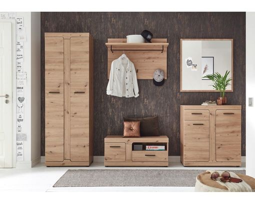 Garderobe "Berner", 5-teilig - Braun/Schwarz - 1