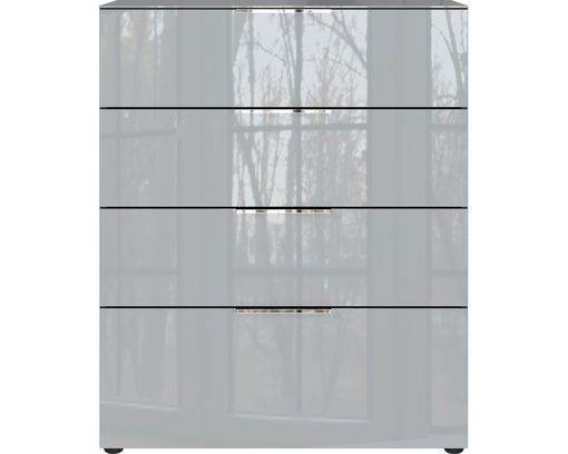 Kommode "Göteborg", 4 Schubkästen - Graphit/Silbergrau - 1