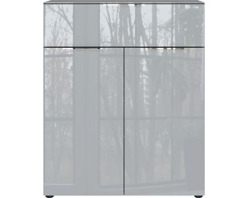 Kommode "Göteborg", 2 Türen, ein Schubkasten - Graphit/Silbergrau - 1