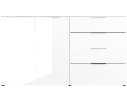 Kommode "Göteborg", 4 Schubkästen, 2 Türen - Weiß - 1