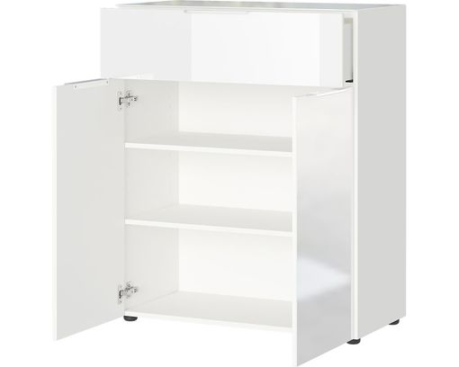 Kommode "Göteborg", 2 Türen, ein Schubkasten - Weiß - 3