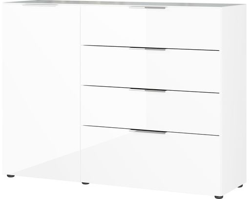 Kommode "Göteborg", eine Tür, 4 Schubkästen - Weiß - 2