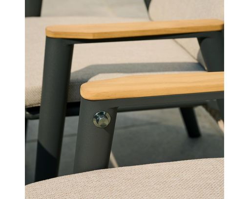 Dining Move Sessel "Cortina" - anthrazit / natur - 7