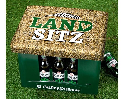 Bierkasten Sitzpolster "Landsitz", ca. 34x44 cm - Braun - 1