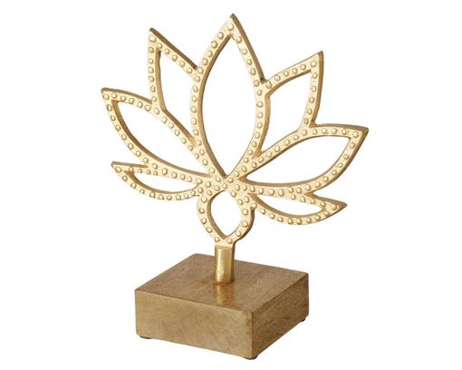 Deko-Austeller "Bali", Blumenform, ca. 26 cm - Gold - 1