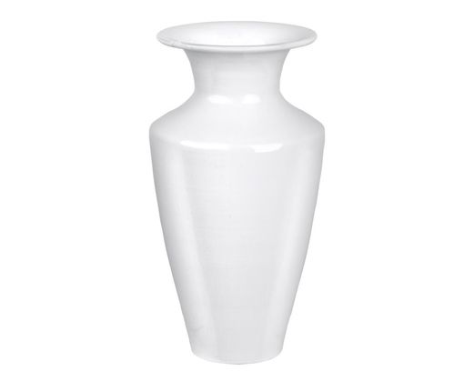 Vase, ca. 23 cm hoch, Eisen - Weiß - 1