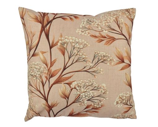 Kissen mit Ranken, ca. 45x45 cm - Hellbraun - 1