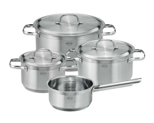 4-teiliges Topfset "Pureelements" - Silber - 1