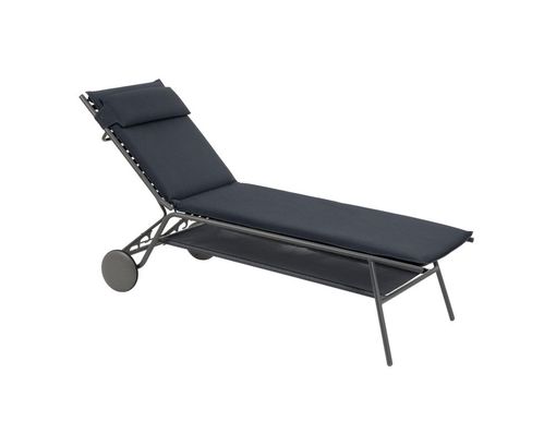 Sonnenliege "Miami" mit Rädern - Dark Grey - 1