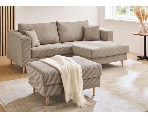 Hocker "Glasgow", leger, ca. 86x63 cm - Hellbraun - 1