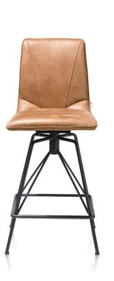 XOOON Mac, Tresenstuhl - Gestell off black Rocky + Handgriff Catania schwarz - Braun, Orange - 1