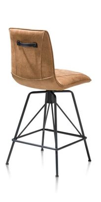 XOOON Mac, Tresenstuhl - Gestell off black Rocky + Handgriff Catania schwarz - Braun, Orange - 4