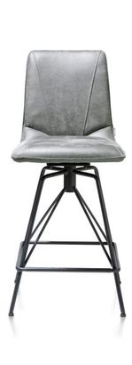 XOOON Mac, Tresenstuhl - Gestell off black Rocky + Handgriff Catania schwarz - Grau, Weiss - 1