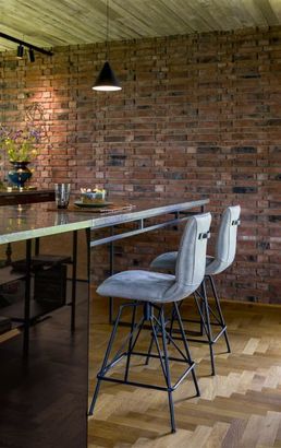 XOOON Mac, Tresenstuhl - Gestell off black Rocky + Handgriff Catania schwarz - Grau, Weiss - 3