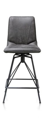 XOOON Mac, Tresenstuhl - Gestell off black Rocky + Handgriff Catania schwarz - Schwarz/ Anthrazit, Grau - 1