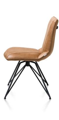 XOOON Mac, Stuhl - Gestell off black - Rocky + Handgriff Catania schwarz - Braun, Orange - 3