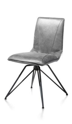 XOOON Mac, Stuhl - Gestell off black - Rocky + Handgriff Catania schwarz - Grau, Weiss - 3