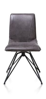 XOOON Mac, Stuhl - Gestell off black - Rocky + Handgriff Catania schwarz - Schwarz/ Anthrazit, Grau - 1