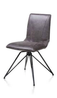 XOOON Mac, Stuhl - Gestell off black - Rocky + Handgriff Catania schwarz - Schwarz/ Anthrazit, Grau - 2