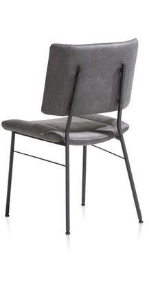 XOOON Tatum, Stuhl - Füße schwarz - Stoff Pala - Schwarz/ Anthrazit - 3