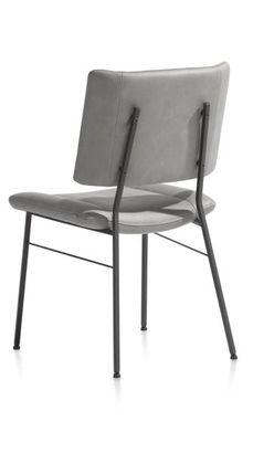 XOOON Tatum, Stuhl - Füße schwarz - Stoff Pala - Grau, Weiss - 3