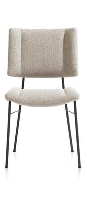 XOOON Tatum, Stuhl - Füße schwarz - Stoff Ponti - Weiss - 1