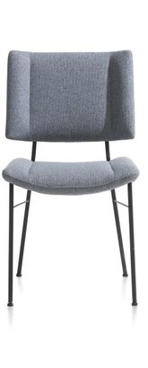 XOOON Tatum, Stuhl - Füße schwarz - Stoff Ponti - Blau - 1