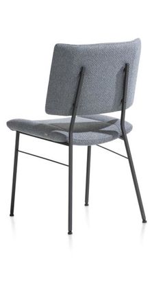 XOOON Tatum, Stuhl - Füße schwarz - Stoff Ponti - Blau - 3