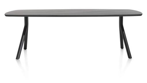 XOOON Arvada, Tisch 220 x 110 cm. - ovale - Fusse an der seite - Schwarz - 1