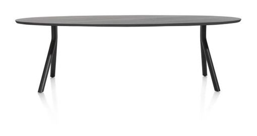XOOON Arvada, Tisch 250 x 110 cm. - Ellipse - Fusse an der seite - Schwarz - 1